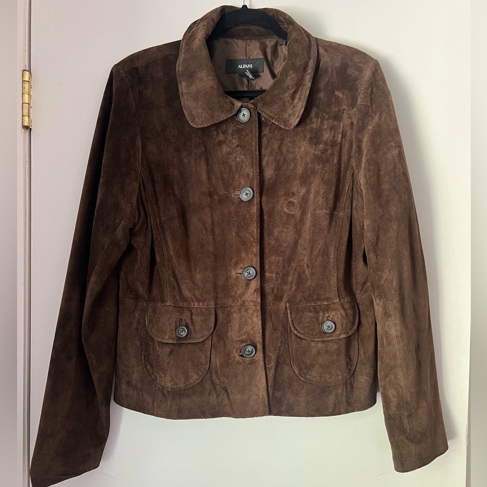 Alfani Vintage Suede Leather Jacket